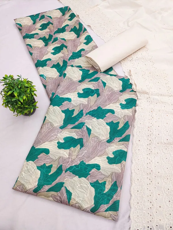 Cotton_Ethnic_Floral_Printed_Green_Suit_Material