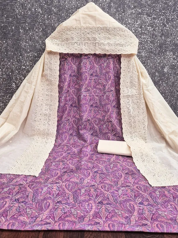 Dark_Purple_Cotton_Floral_Printed_Unstitched_Suit_Material_For_Women
