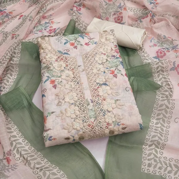 Green_Silk_Floral_Embroidered_Unstitched_Suit_Material_For_Women