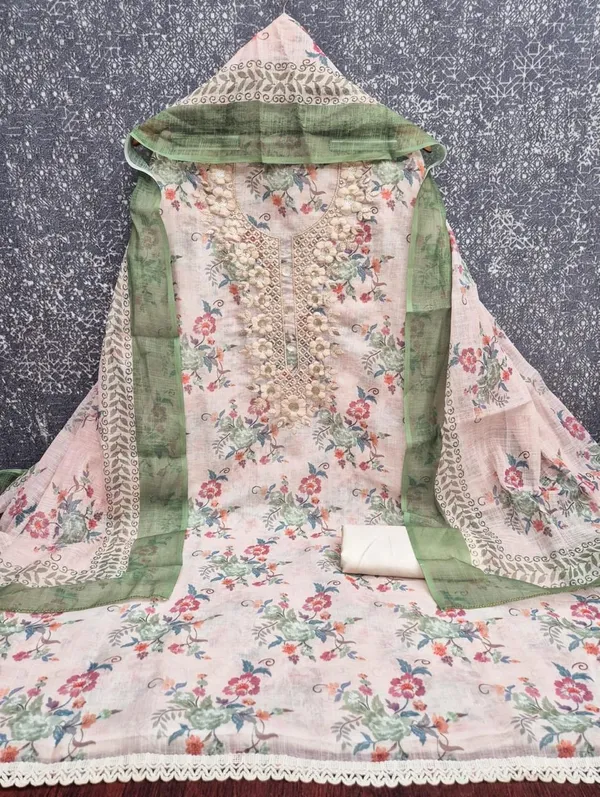 Green_Silk_Floral_Embroidered_Unstitched_Suit_Material_For_Women