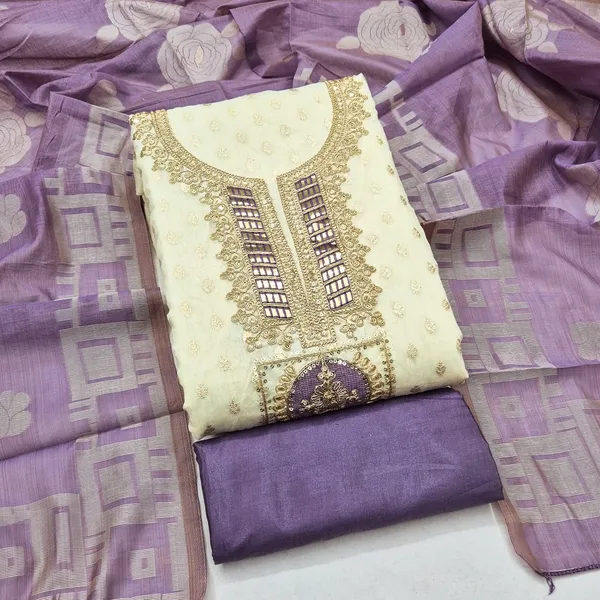 Silk_Festive_Embroidered_Cream_Purple_Suit_Material