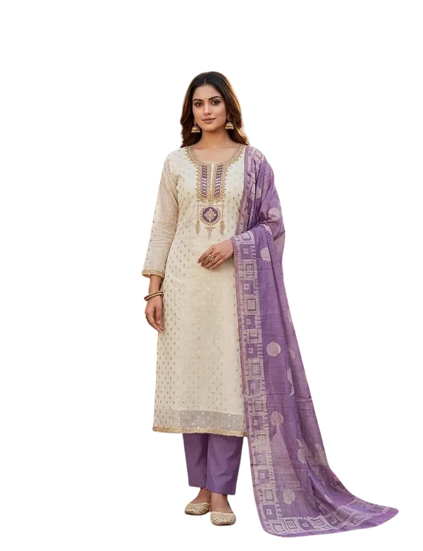 Silk_Festive_Embroidered_Cream_Purple_Suit_Material