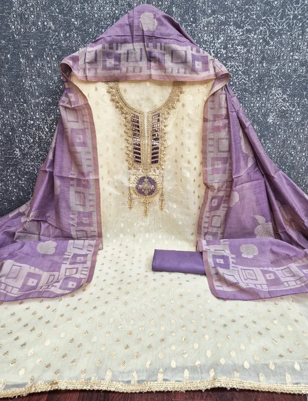 Silk_Festive_Embroidered_Cream_Purple_Suit_Material