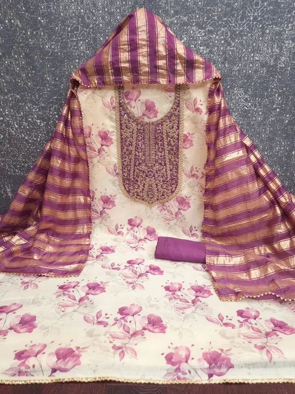 Purple_Silk_Floral_Printed_Embroidered_Unstitched_Suit_Material_For_Women