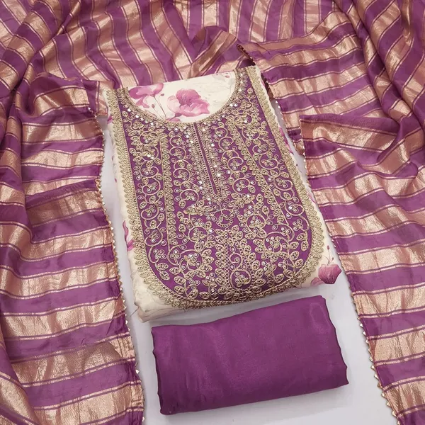 Purple_Silk_Floral_Printed_Embroidered_Unstitched_Suit_Material_For_Women