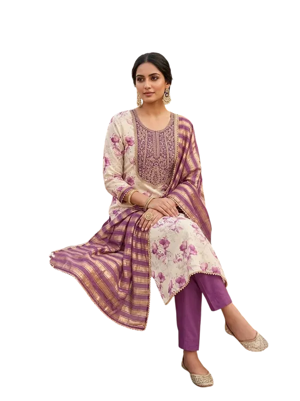 Purple_Silk_Floral_Printed_Embroidered_Unstitched_Suit_Material_For_Women