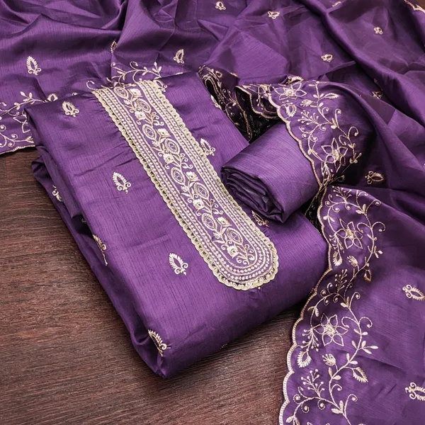 Purple_Silk_Chikankari_Embroidered_Unstitched_Suit_Material_For_Women