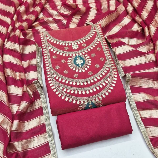 Red_Silk_Embroidered_Unstitched_Suit_Material_For_Women