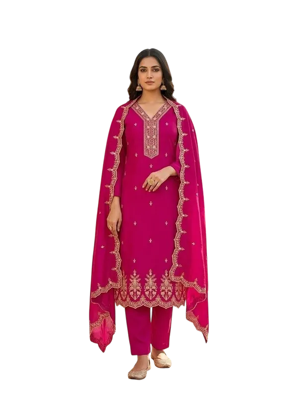 Silk_Festive_Embroidered_Red_Suit_Material