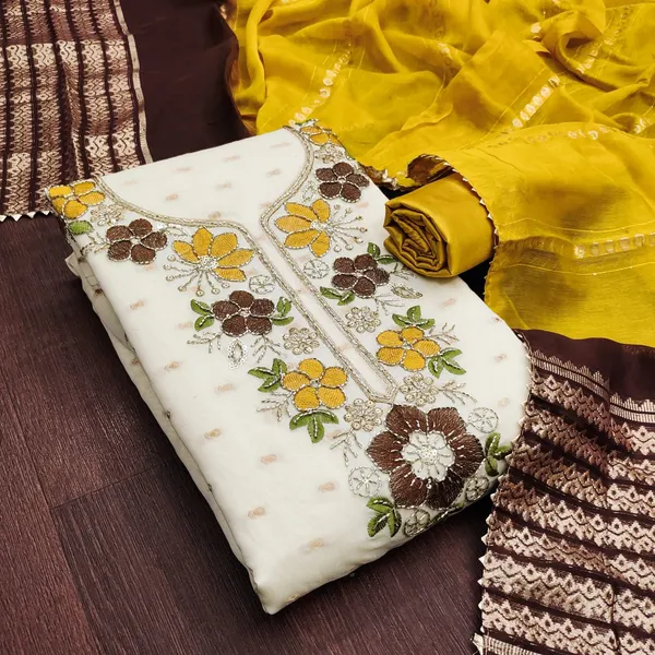 Yellow_Silk_Floral_Embroidered_Unstitched_Suit_Material_For_Women