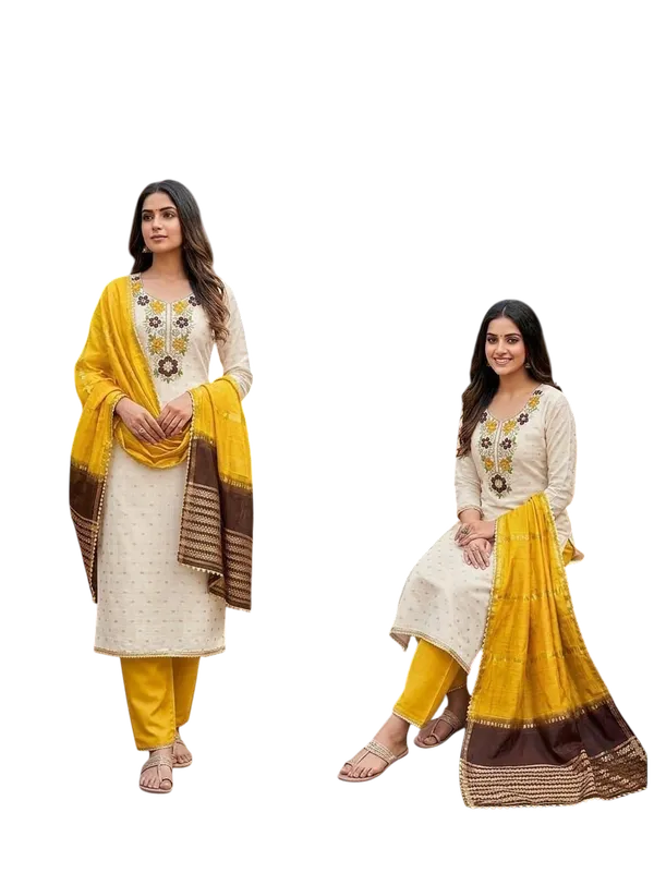 Yellow_Silk_Floral_Embroidered_Unstitched_Suit_Material_For_Women