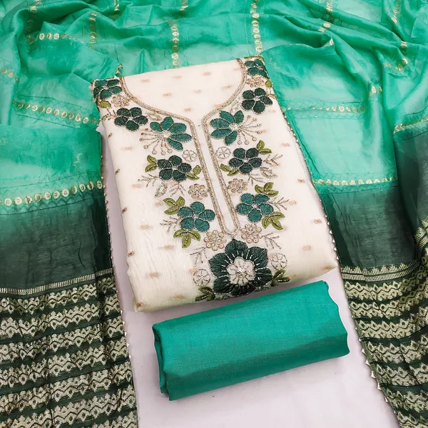 Green_Silk_Floral_Embroidered_Unstitched_Suit_Material_For_Women