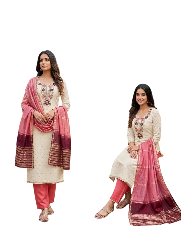 Red_Silk_Floral_Embroidered_Unstitched_Suit_Material_For_Women