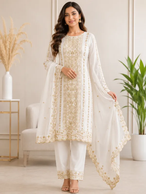 White_Silk_Blend_Printed_Unstitched_Suit_Material_For_Women