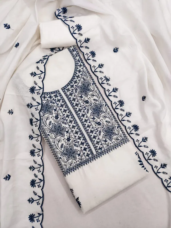 White_Black_Chikankari_Suit_Set