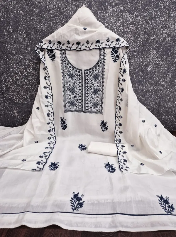 White_Black_Chikankari_Suit_Set