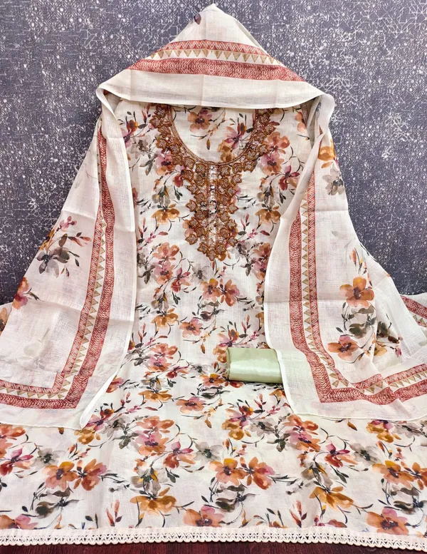 Unstitched_Suit_Material_-_White_&_Pink_Floral_Designer_Suit_Set_(Top,_Botton_and_Dupatta)