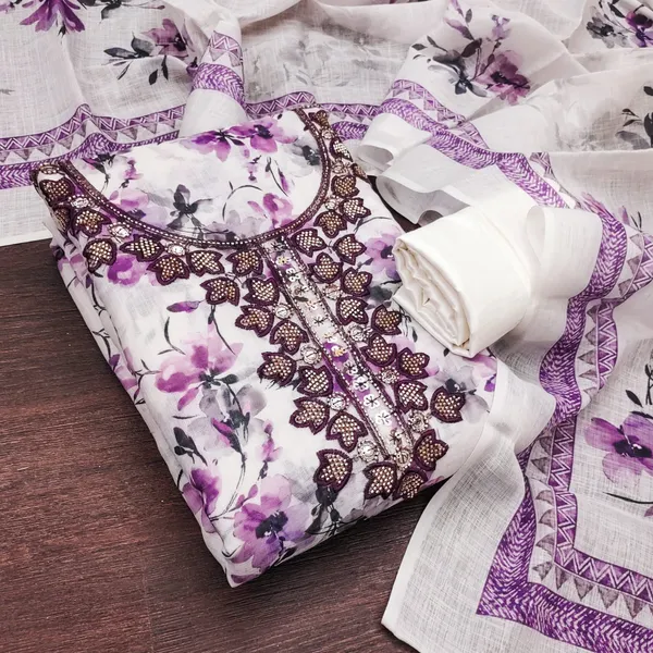 Unstitched_Suit_Material_-_White_&_Purple_Floral_Designer_Suit_Set_(Top,_Botton_and_Dupatta)
