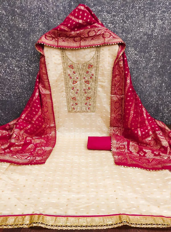 Banarasi_Jacquard_Festive_Zari_Woven_Red_Suit_Material