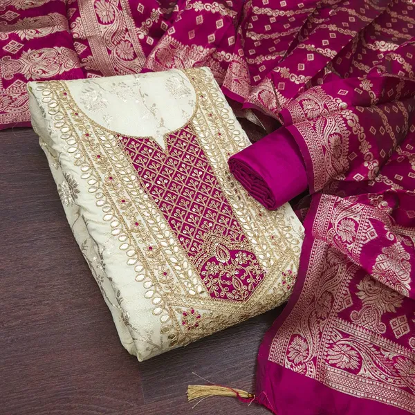 Pink_Banarasi_Jacquard_Woven_Unstitched_Suit_Material_For_Women