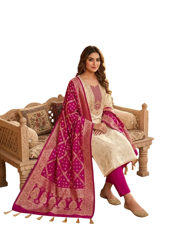 Pink_Banarasi_Jacquard_Woven_Unstitched_Suit_Material_For_Women