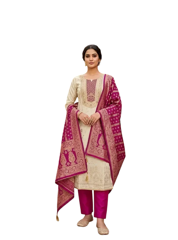 Pink_Banarasi_Jacquard_Woven_Unstitched_Suit_Material_For_Women