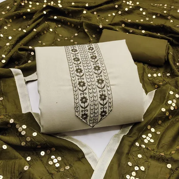 Beige_Silk_Embroidered_Unstitched_Suit_Material_For_Women