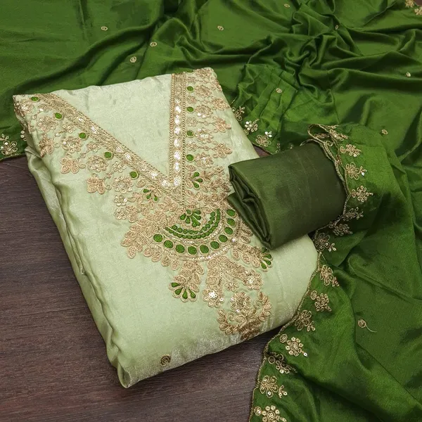 Green_Silk_Embroidered_Unstitched_Suit_Material_For_Women