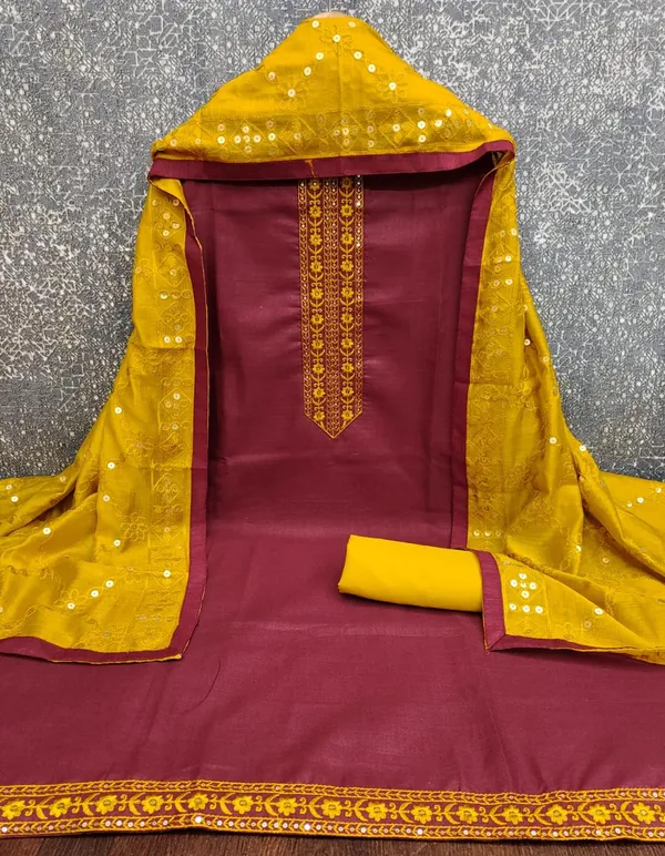 Silk_Festive_Embroidered_Maroon_Suit_Material