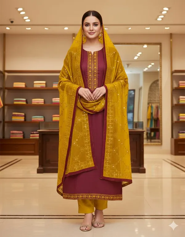 Silk_Festive_Embroidered_Maroon_Suit_Material
