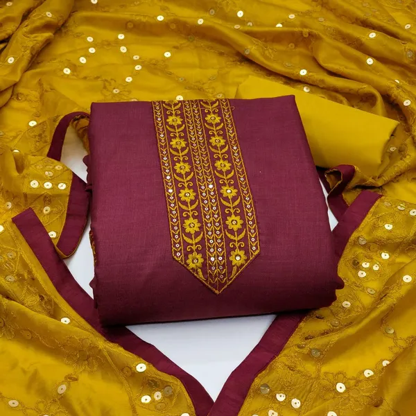 Silk_Festive_Embroidered_Maroon_Suit_Material