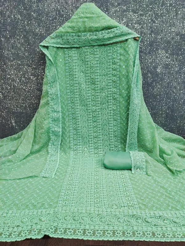 Olive_Silk_Chikankari_Embroidered_Unstitched_Suit_Material_For_Women