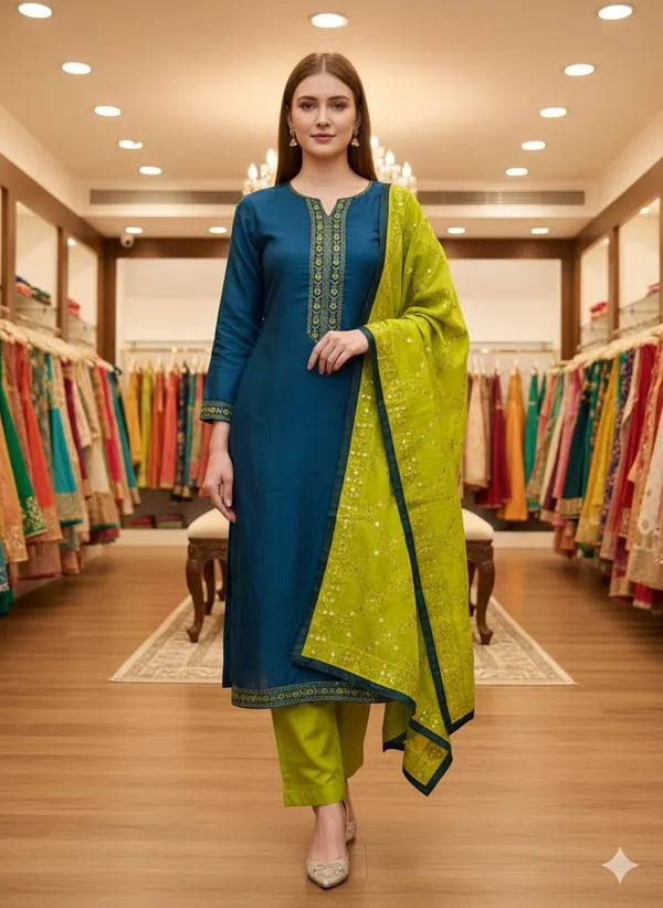Silk_Festive_Embroidered_Teal_Blue_Suit_Material