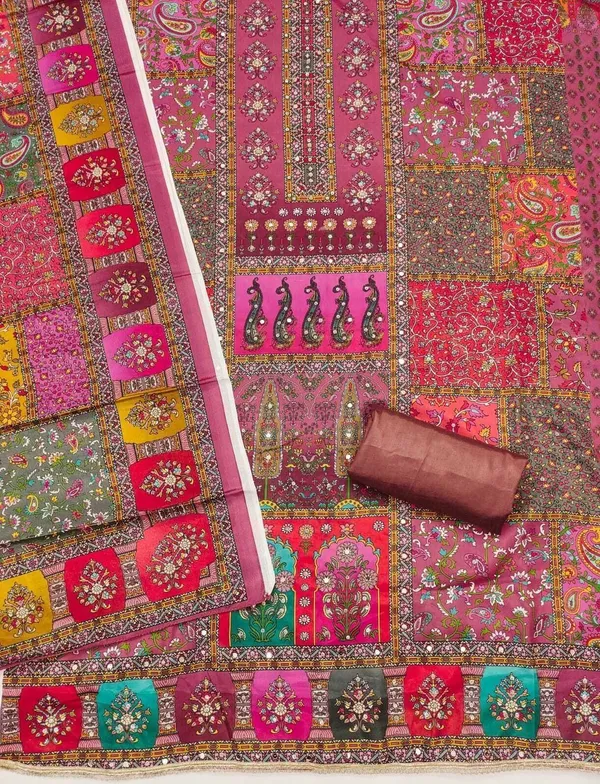 Multicolor_Polyester_Self_Design_Unstitched_Suit_Material_For_Women