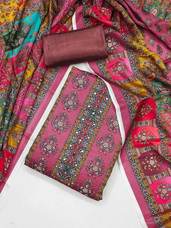 Multicolor_Polyester_Self_Design_Unstitched_Suit_Material_For_Women
