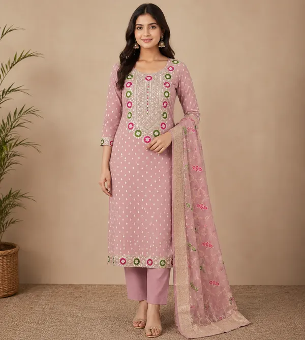 Pink_Cotton_Embroidered_Unstitched_Suit_Material_For_Women