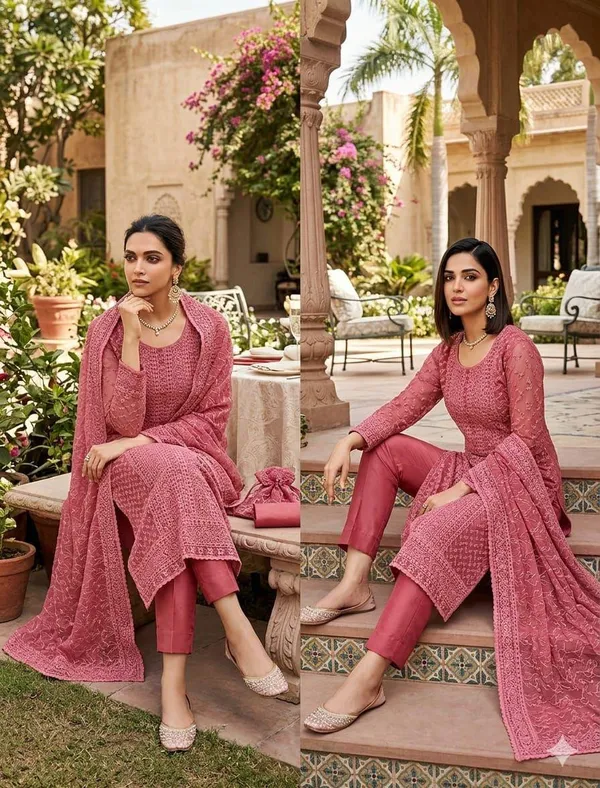 Pink_Silk_Chikankari_Embroidered_Unstitched_Suit_Material_For_Women