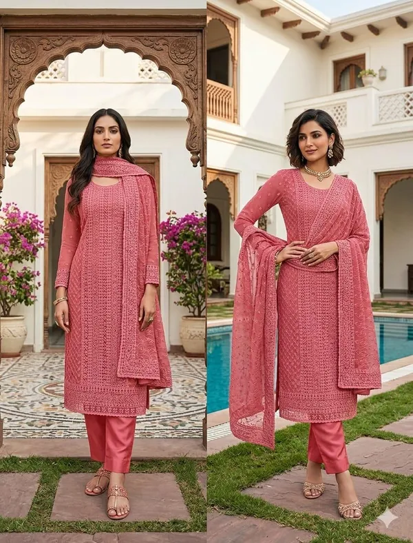 Pink_Silk_Chikankari_Embroidered_Unstitched_Suit_Material_For_Women