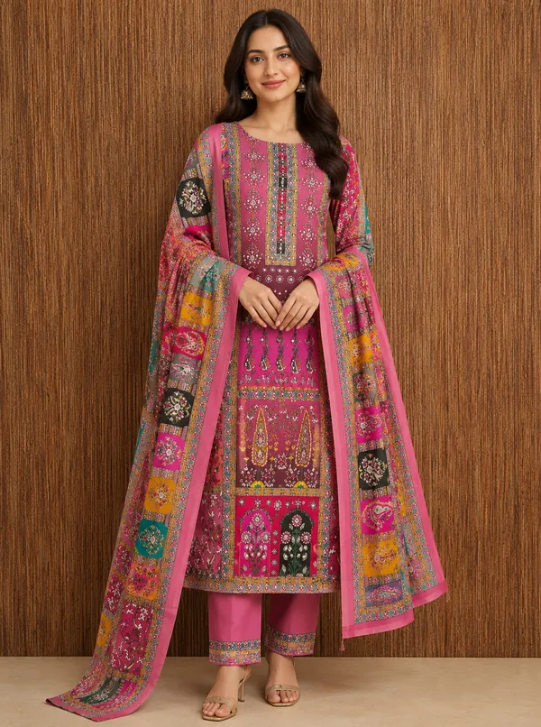 Polyester_Festive_Self_Design_Multicolor_Suit_Material