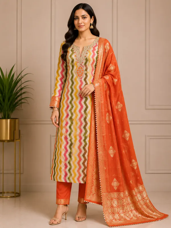 Multicolour_Silk_Printed_Unstitched_Salwar_Suit_Material_For_Women