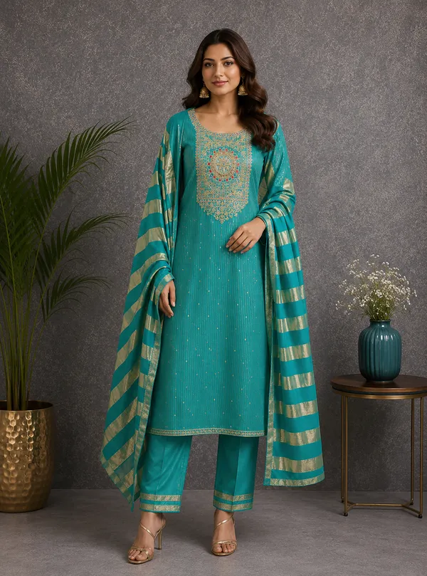 Blue_Cotton_Embroidered_Unstitched_Salwar_Suit_Material_For_Women