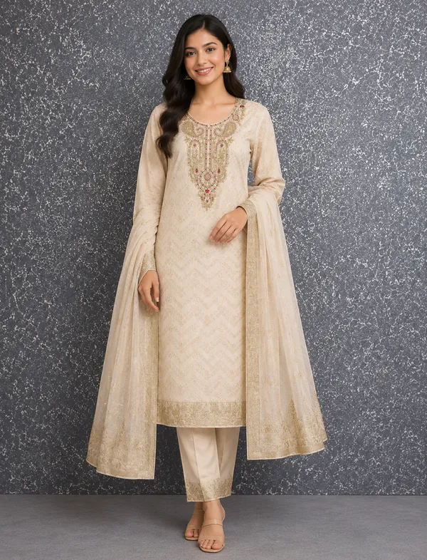 Beige_Cotton_Blend_Embroidered_Unstitched_Suit_Material_For_Women