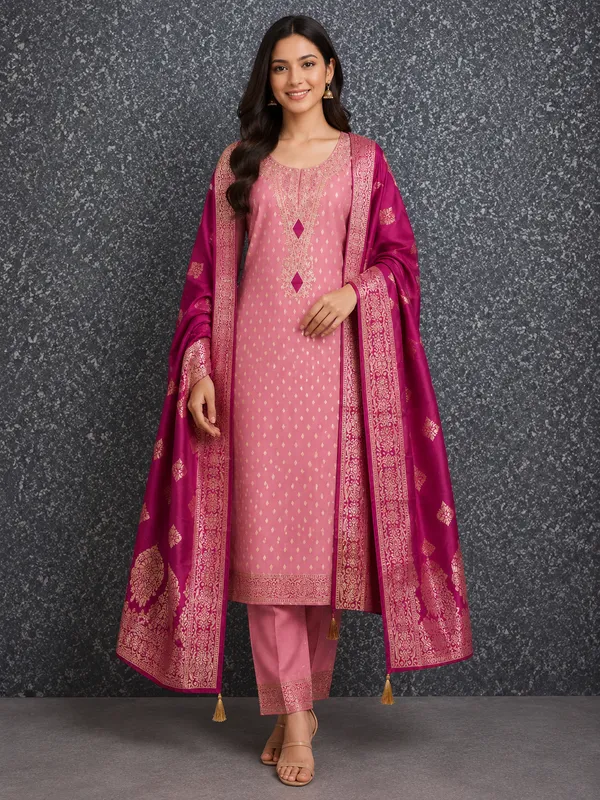 Silk_Ethnic_Solid_Maroon_Suit_Material