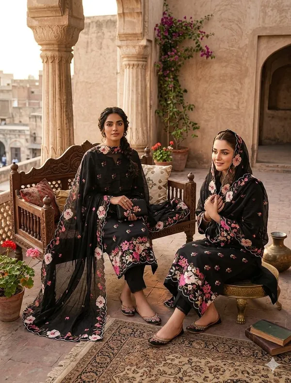 Black_Silk_Floral_Embroidered_Unstitched_Salwar_Suit_Material_For_Women