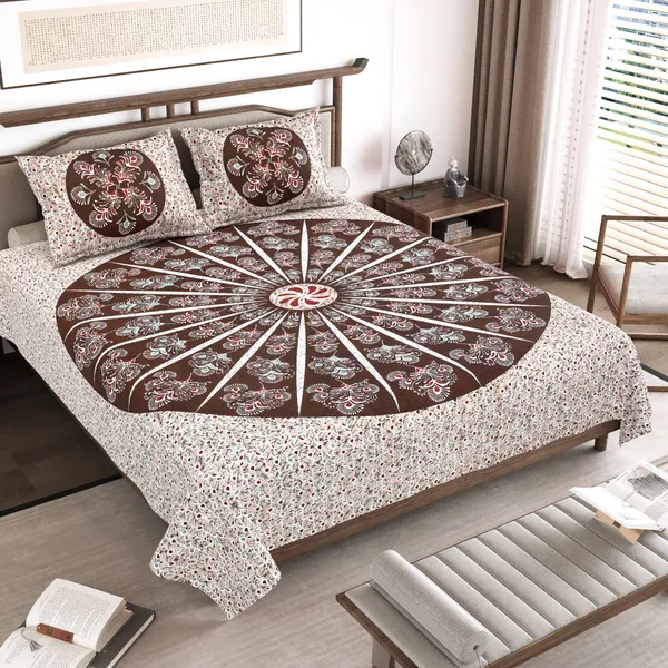 Red_Cotton__Bedsheet_For_Home_And_Decor_100_X_108_Inch