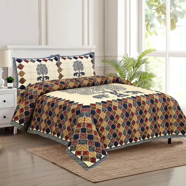 Multicolour_Cotton__Bedsheet_For_Home_And_Decor_100_X_108_Inch