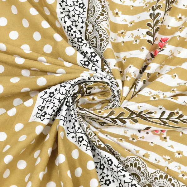 Yellow_Cotton__Bedsheet_For_Home_And_Decor_100_X_108_Inch