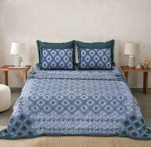 Blue_Cotton__Bedsheet_For_Home_And_Decor_100_X_108_Inch