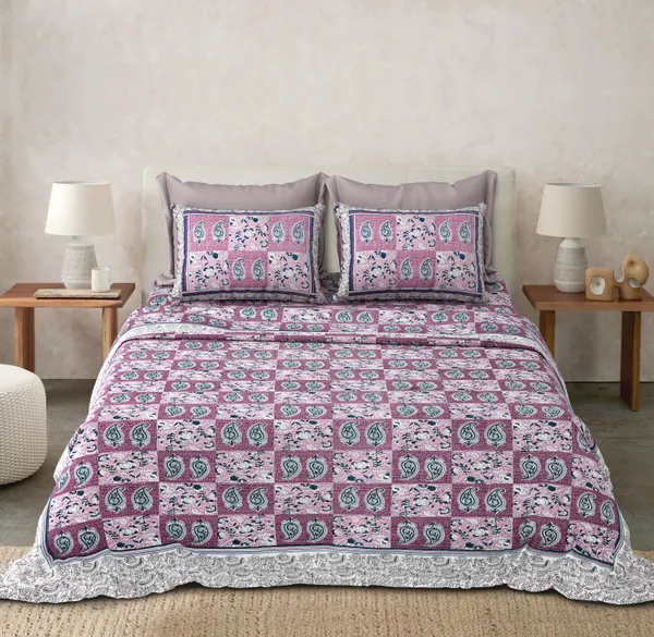 Pink_Cotton__Bedsheet_For_Home_And_Decor_100_X_108_Inch