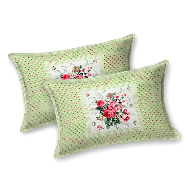 Perrot_Green_Cotton__Bedsheet_For_Home_And_Decor_100_X_108_Inch